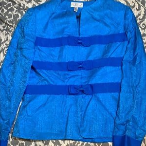 100% Silk Blue Blazer